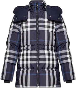 Burberry Checked Hooded Down Jacket