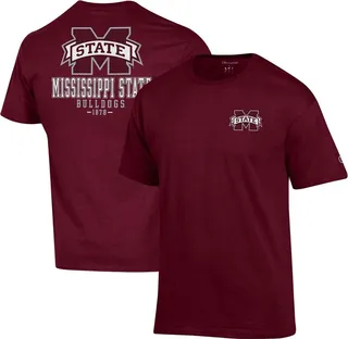 Men's Champion Maroon Mississippi State Bulldogs Stack 2-Hit T-shirt
