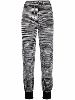 Stripe-Knit Slim Joggers