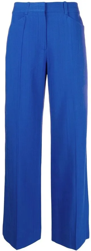 High-Waisted Straight Trousers