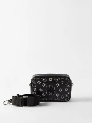 Bandana Embroidered Leather Cross-body Bag