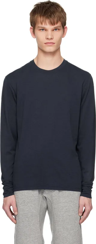 TOM FORD Navy Crewneck Long Sleeve T-Shirt