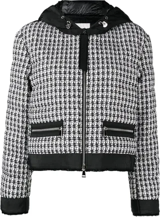 Black Remonay Tweed Down Jacket