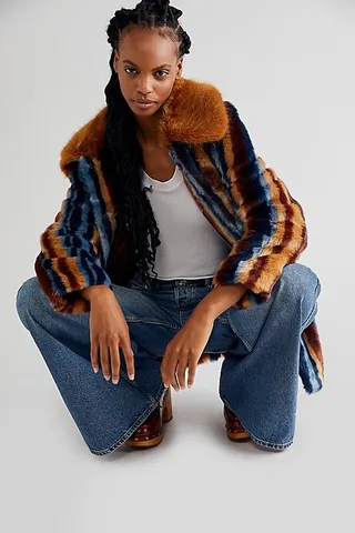 Rhapsody Coat by Unreal Fur at Free People