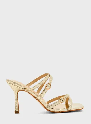 Metallic Strapped Sandals
