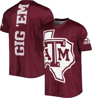 Men's adidas Maroon Texas A & M Aggies Aeroready Tailgate T-shirt