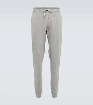 Cotton-blend jersey sweatpants
