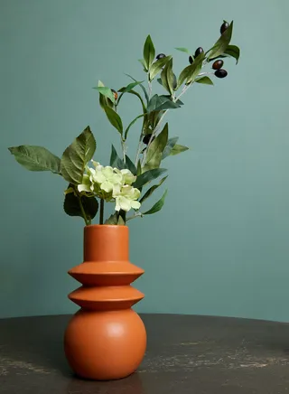Terracotta Angled Vase