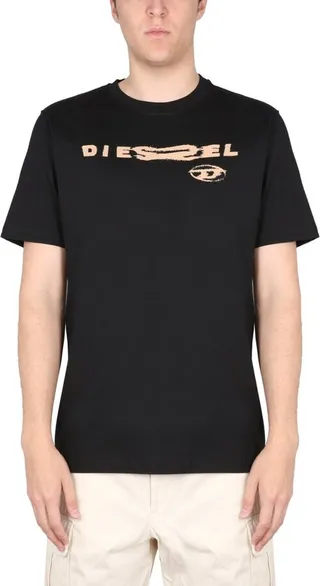 Diesel Logo Printed Crewneck T-Shirt