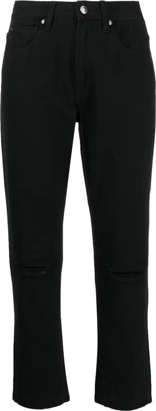 Cropped Straight-Leg Trousers