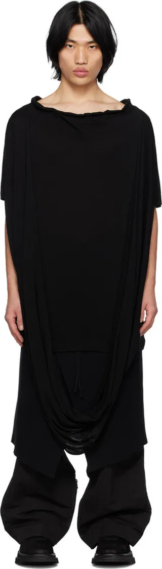Julius Black Draped T-Shirt