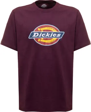 Burgundy Colored Cotton T-shirt With Logo Print Dickies Man