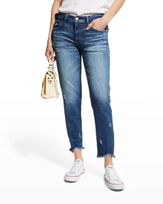 Daleville Mid-Rise Distressed Cropped Skinny Jeans