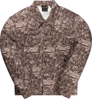 Navraj Print Denim Trucker Jacket