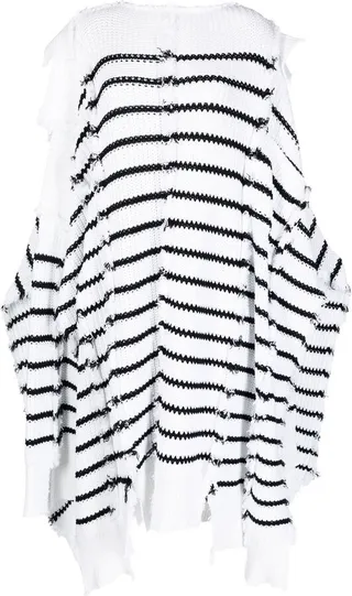 Striped Knitted Cape