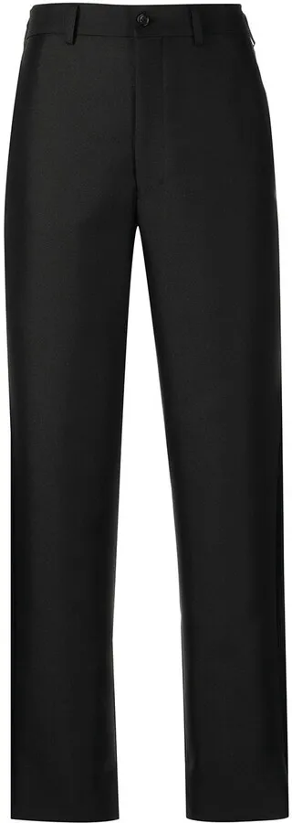 Fringed Straight-Leg Tailored Trousers