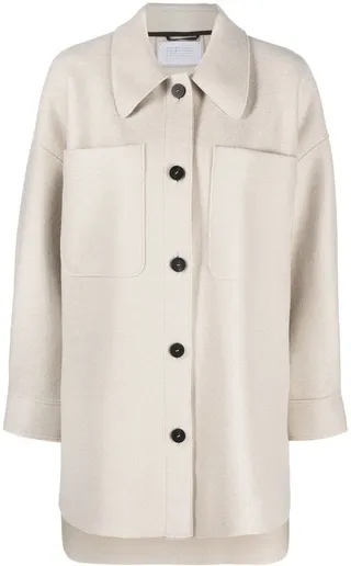 Single-Breasted Wool Coat