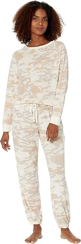 Honeydew Intimates Star Seeker Brushed Jersey Lounge Set (Macrame Camo) Women's Pajama Sets