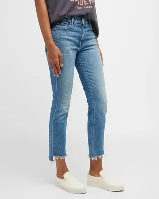 The Mid Rise Dazzler Ankle Step Jeans