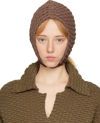 Isa Boulder Brown Cable Balaclava