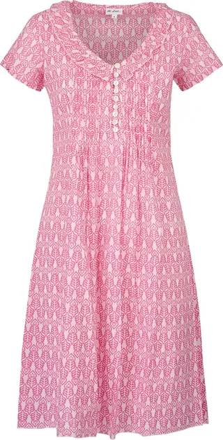 At Last... - Karen Short Sleeve Day Dress in Fresh Pink
