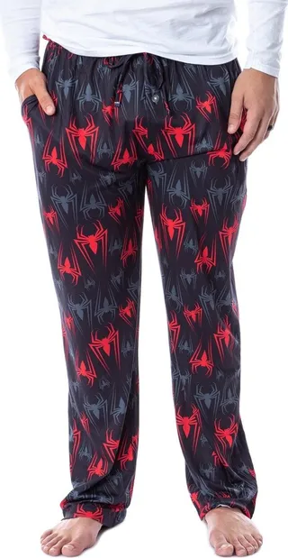Marvel Mens' Spider-Man Vintage Superhero Icon Sleep Pajama Pants (XX-Large) Black