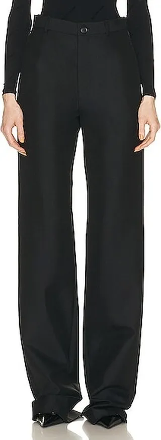 Balenciaga Straight Leg Pant in Black