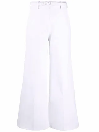 VLogo belted wide-leg jeans