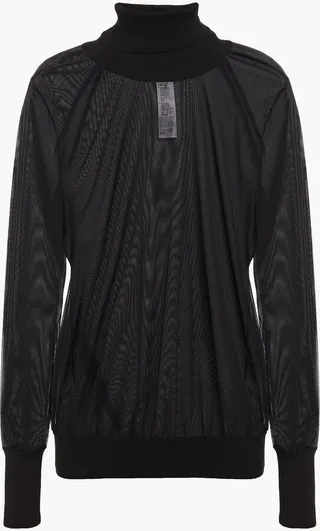 Tony stretch-mesh turtleneck top
