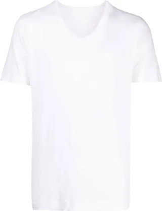 V-neck linen T-shirt