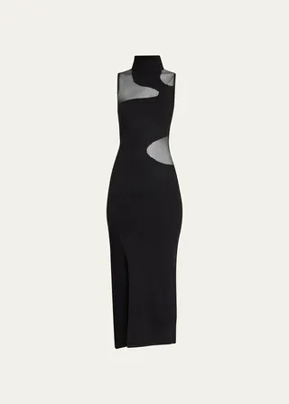 Brooke Sleeveless Knit Cutout Ankle Dress