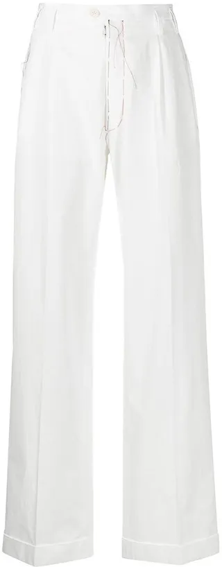 High-Waisted Straight-Leg Trousers
