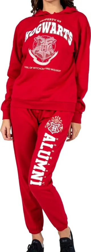 Harry Potter Hogwarts Alumni Juniors Red Hoodie And Joggers Set-XXL