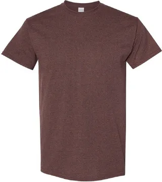 Gildan Gildan Mens Heavy Cotton Short Sleeve T-Shirt (Pack of 5) (Russet) - Brown