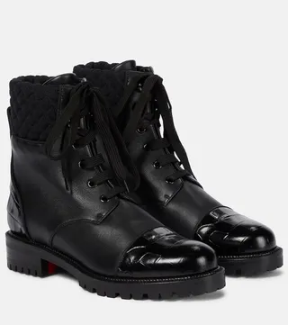 Mayr leather combat boots