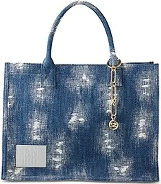 Sandro Kasbah Distressed Denim Tote