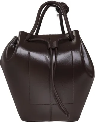 Nanushka Elongated Knot-Detailed Drawstring Bucket Bag