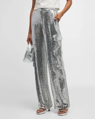 Hayes Sequin Cargo Pants