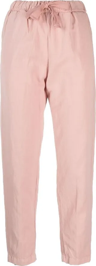 Drawstring-Waits Straight-Leg Trousers