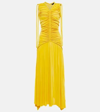 Ruched jersey maxi dress