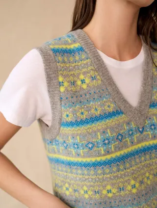 Cashmere Fair Isle Vest