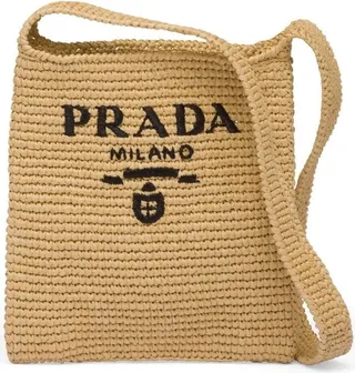 Raffia tote bag