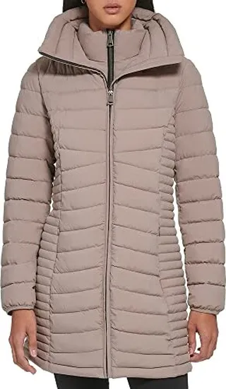 DKNY Women's Everyday Outerwear Packable Stretchy Jacket