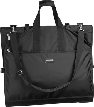 WALLYBAGS WallyBags 66" Premium Tri-Fold Carry On Destination Wedding Gown Travel Bag with multiple pockets and shoulder strap