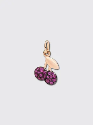 Dodo Cherry pendant in 9 kt rose gold with rubies
