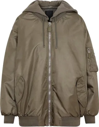 Givenchy Logo Embroidered Hooded Bomber Jacket