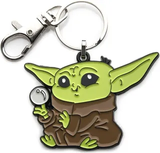 SalesOne LLC Star Wars The Mandalorian Grogu With Ball Enamel Pendant Keychain