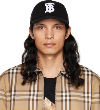 Burberry Black TB Baseball Cap
