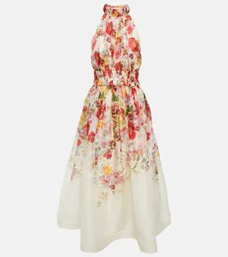 Wonderland halterneck midi dress