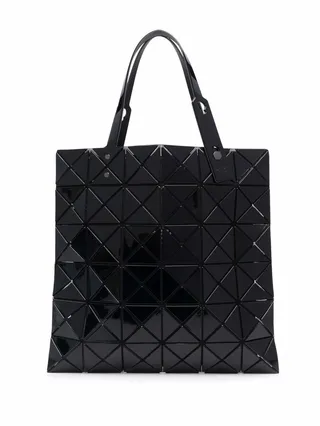 Lucent geometric-panelled tote bag